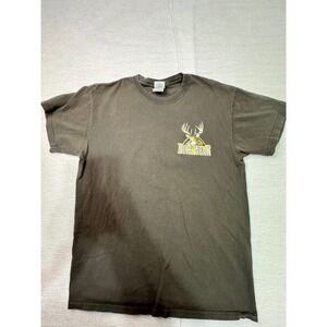 Buck Wear Mens Kickin Bass Takin Game Hunting Fishing Graphic T-Shirt Brown M